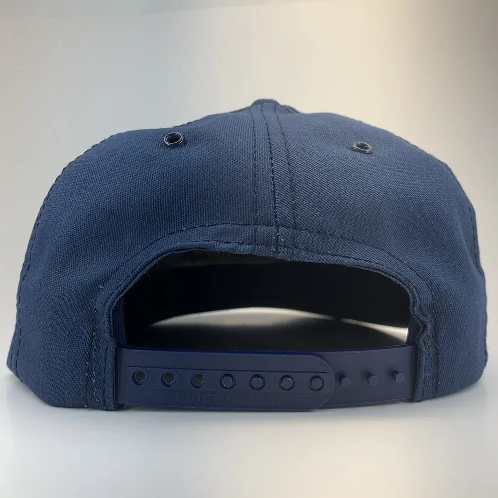 Vintage Walmart Supercenter Trucker Hat Blue Snapback Paramount Cap Made in USA